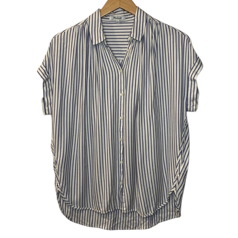 Madewell Central Shirt in Dalton Stripe Button Up Women's Shirt S